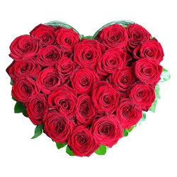 Exclusive Dutch Red Roses in Heart Shaped Arrangement to Viluppuram