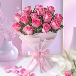 Attractive Pink Rose Bouquet