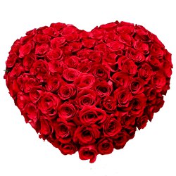 Attractive heart shape 150 Dutch Red Roses  to Irinjalakuda