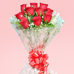 Stunning Arrangement of Red Roses to Sivaganga