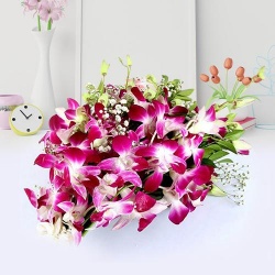 Floral Devotion Purple Orchids Bunch to Marmagao