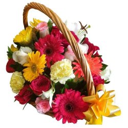 Special Basket of Assorted Flowers to Karunagapally