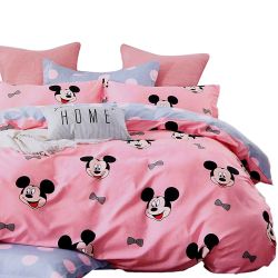 Designer Cartoon Print Double Bed Sheet With Pillow Cover Set to Rajamundri