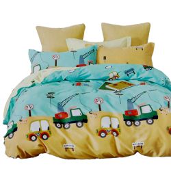 Impressive Car Print King Size Bed Sheet with Pillow Cover to Chittaurgarh