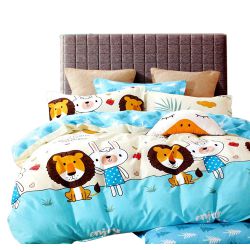 Super Comfy Cartoon Print Queen Size Bed Sheet N Pillow Cover Set to Marmagao