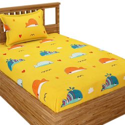 Super Soft Animal Print Single Bed Sheet N Pillow Cover to Viluppuram