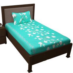 Designer Single Bed Sheet with Pillow Cover to Sivaganga