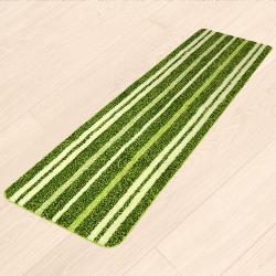 Awesome Green Soft Microfiber Anti Slip Bedside Runner to Kanjikode