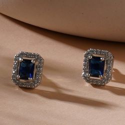 Sapphire Sparkle Studs to Tirur