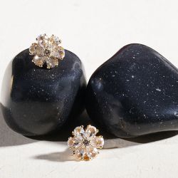 Elegant Floral Accent Studs to Tirur