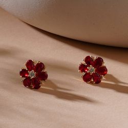 Radiant Floral Bling Earrings