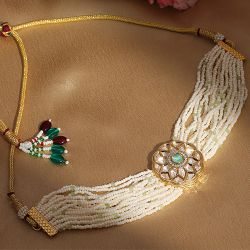 Timeless Pearl n Kundan Flower Choker to Dadra and Nagar Haveli