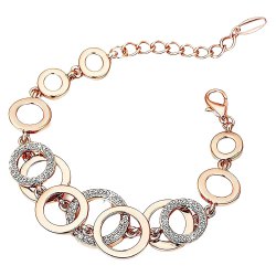 Quirky 18k Rose Gold Plated Crystal Bracelet to Cooch Behar