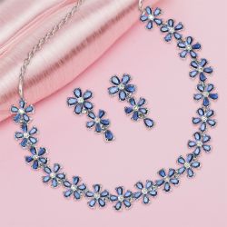 Beautiful CZ  N  AD Necklace Set to Marmagao
