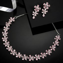 Exclusive AD Studded Flower Jewellery Set to Marmagao