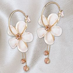 Stunning Gold Plated Floral Earrings to India