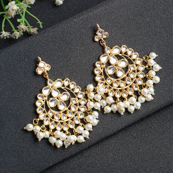 Luxe Pearl   Kundan Earrings Pair to Dadra and Nagar Haveli