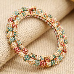 Sparkling Multi Embellished Bangle to Uthagamandalam