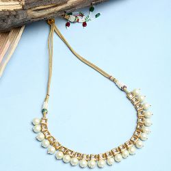 Stylish Kundan   Pearl Neckpiece to Alwaye