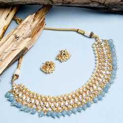 Kundan Charm Necklace   Earring Set to Hariyana