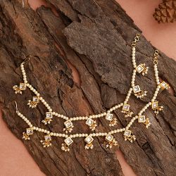 Timeless White Beads   Kundan Anklets to Tirur