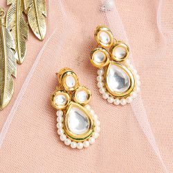 Designer Kundan Drop Studs to Balasore