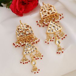 Radiant Kundan Earrings to Hariyana