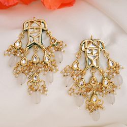 Classic Kundan Earrings Pair Gift to Balasore