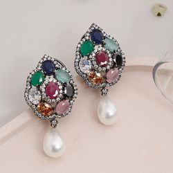 Color Burst Statement Earrings to Nipani