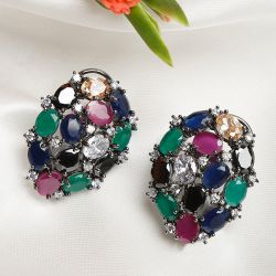 Chic Multicolor Stone Studs to Payyanur