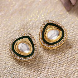 Chic Kundan Stud Earrings