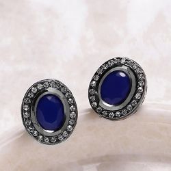 Elegant Blue Kundan Studs to Tirur