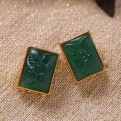 Stunning Green Kundan Studs to Ambattur