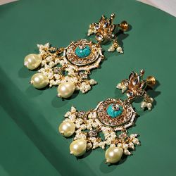 Elegant Temple Style Earrings to Hariyana