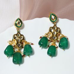 Elegant Kundan Statement Earrings to Balasore