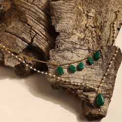 Golden Touch Green Necklace