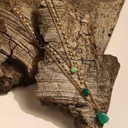 Luxe Green Pearl Statement Piece to Nipani