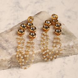 Radiant Gold Plated Kundan Grace to Hariyana