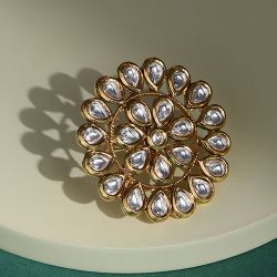 Radiant Kundan Statement Ring to Muvattupuzha