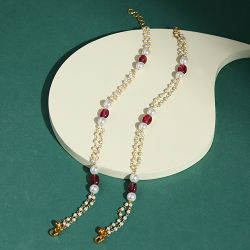 Sparkling Kundan Anklets Set to Payyanur