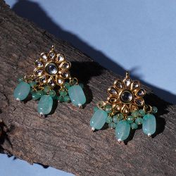 Refreshing Mint Stone Ear Charms to Taran Taaran