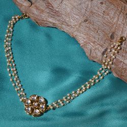 Radiant Kundan   Pearl Neckpiece to Muvattupuzha