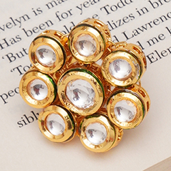 Elegant Kundan Blossom Ring to Hariyana