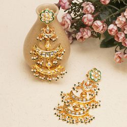 Ethereal Kundan Chandelier Earrings to Kollam