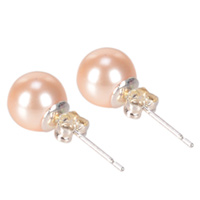 Wonderful Pink Pearl Tops Earring Set to Cooch Behar