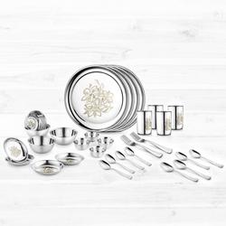 Attractive Jensons Stainless Steel Daisy Dinner Set to Cooch Behar