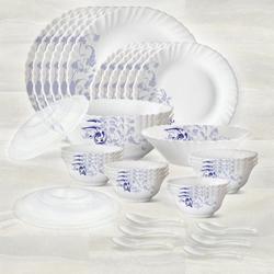 Attractive Larah by Borosil Blue Eve Silk Series Dinner Set to India