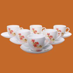 Outstanding 6pc Cup N 6pc Saucer Set from LaOpala to Kanjikode