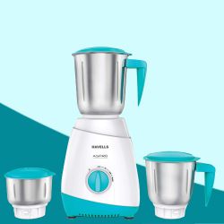 CLassy Havells White  N  Light Blue Mixer Grinder with 3 Jars to Alappuzha