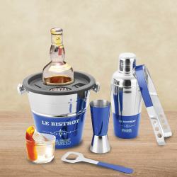 Luxurious Blue Lacquered Bartender Tool Set to Kanjikode